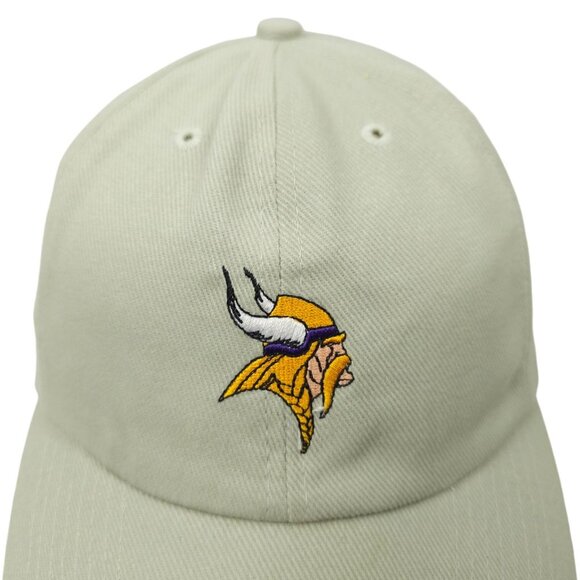 NFL Minnesota Vikings Football Adjustable Size Strapback Cap Baseball Hat Khaki - Picture 7 of 13
